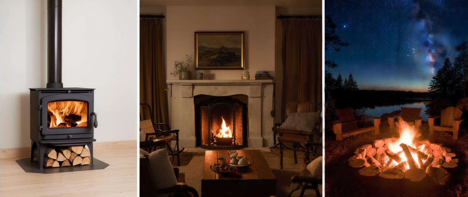 Fireplace vs Fire Pit vs Wood Stove