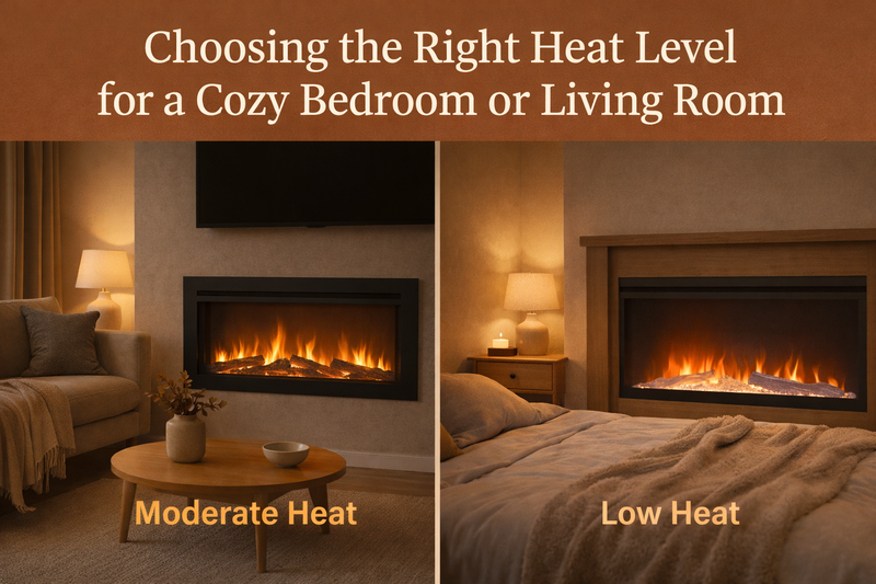 Choosing-the-Right-Heat-Level-of-Electric-Fireplace-for-a-Cozy-Bedroom-or-Living-Room Pure Flame Co