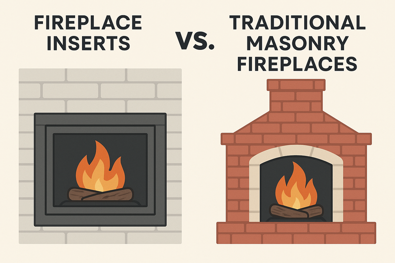 Fireplace Inserts vs Traditional Masonry Fireplaces (2025)