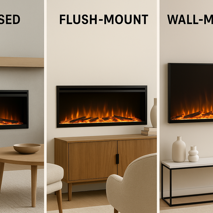 Recessed vs Flush-Mount vs Wall-Mounted Electric Fireplaces: Which Is Best for Your Home?
