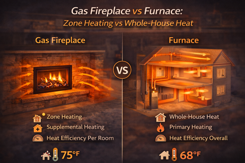 Gas Fireplace vs Furnace: Zone Heating vs Whole-House Heat Pure Flame Co