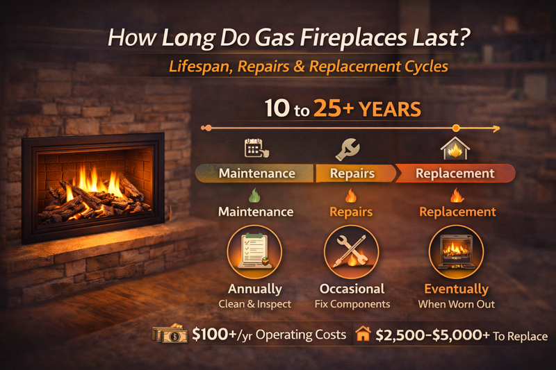 How Long Do Gas Fireplaces Last? Lifespan, Repairs &amp; Replacement Cycles Pure Flame Co