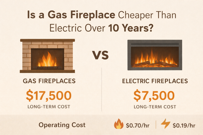 Is a Gas Fireplace Cheaper Than Electric Over 10 Years? Pure Flame Co