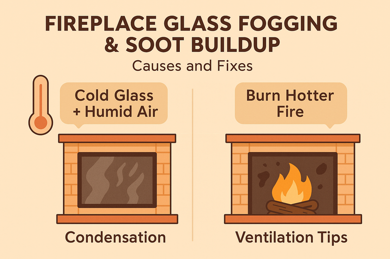 Fireplace Glass Fogging & Soot Buildup – Causes and Fixes