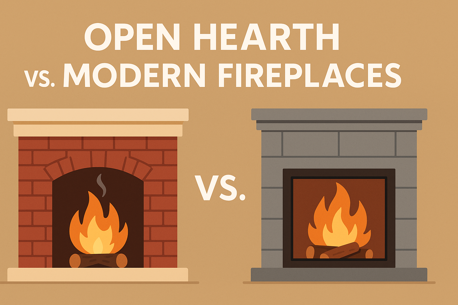 Open Hearth vs. Modern Fireplaces: A Guide to Real Heat