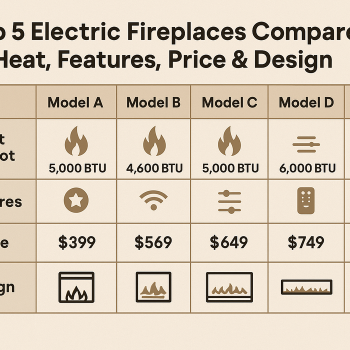 Top 5 Electric Fireplaces Compared: Heat, Features, Price & Design