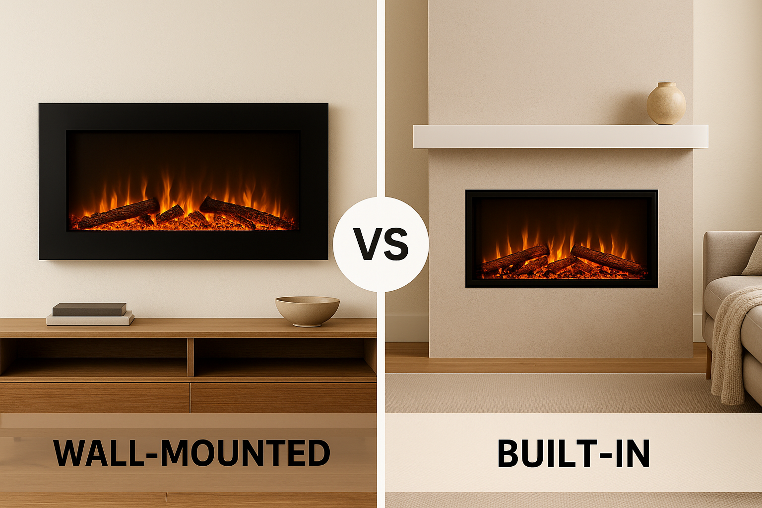 Shop Wall-Mounted & Built-In Electric Fireplaces (Side-by-Side)