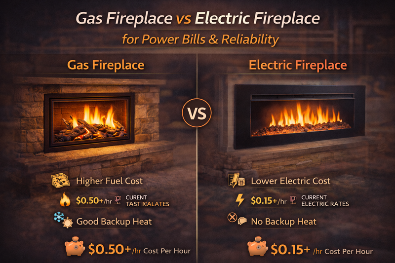Gas Fireplace vs Electric Fireplace for Power Bills & Reliability Pure Flame Co