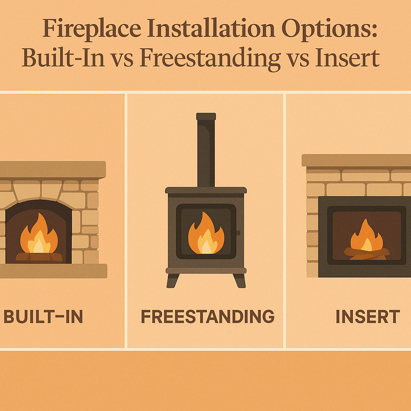 Built-In vs Insert vs Freestanding: Fireplace Installation Options | Pure Flame Co
