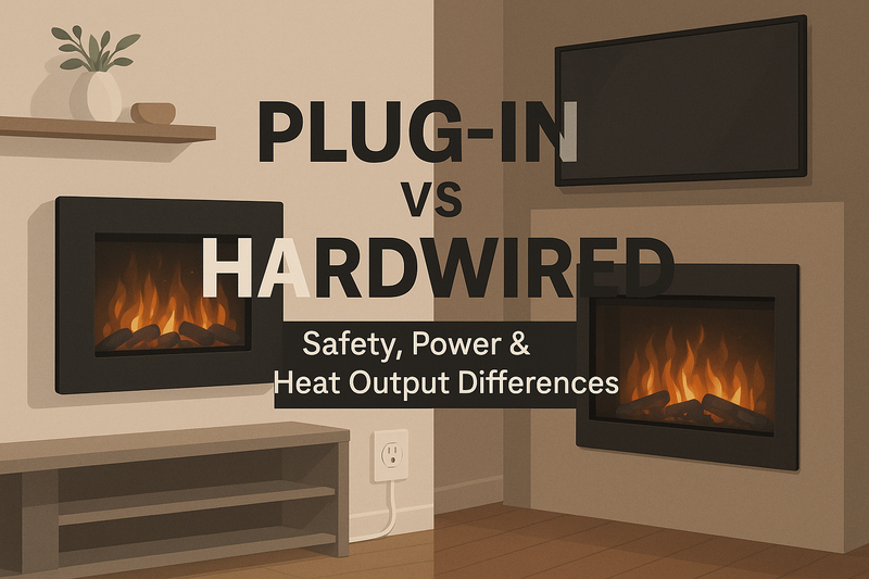 Plug-In vs Hardwired Electric Fireplaces: Safety, Power & Heat Output Differences