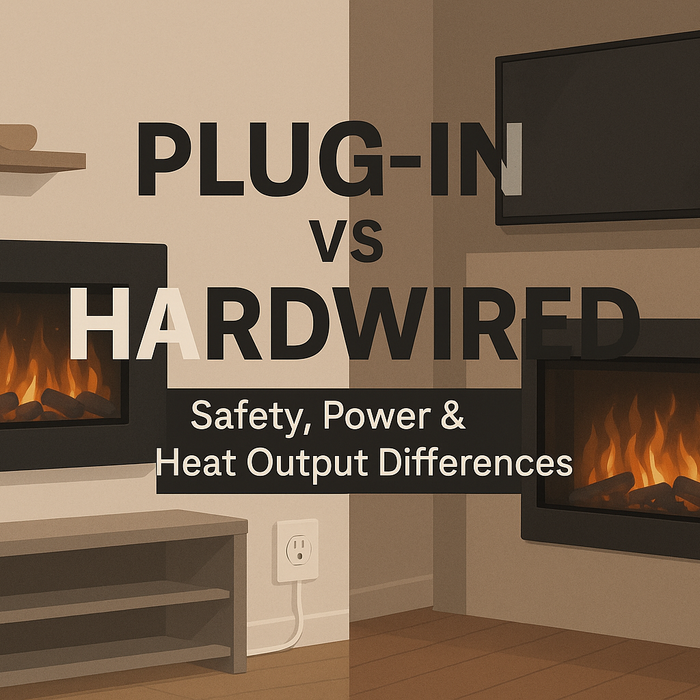 Plug-In vs Hardwired Electric Fireplaces: Safety, Power & Heat Output Differences