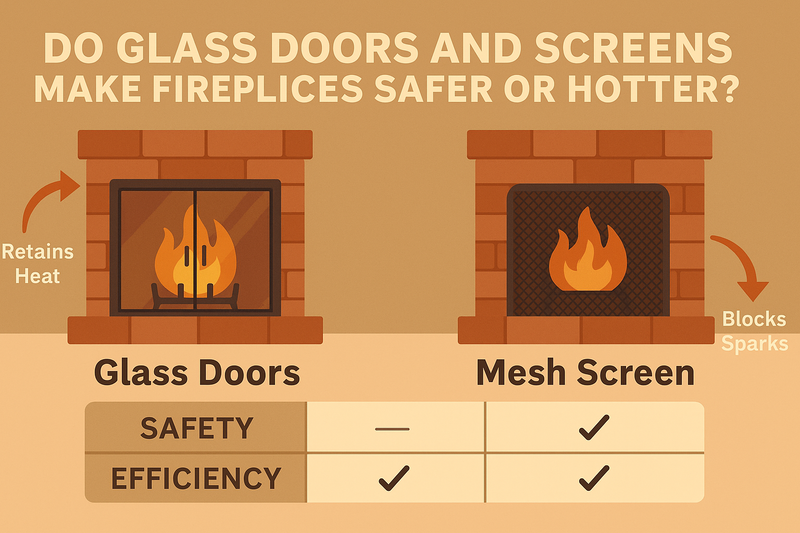 Do Fireplace Glass Doors Make Fireplaces Safer or Hotter?