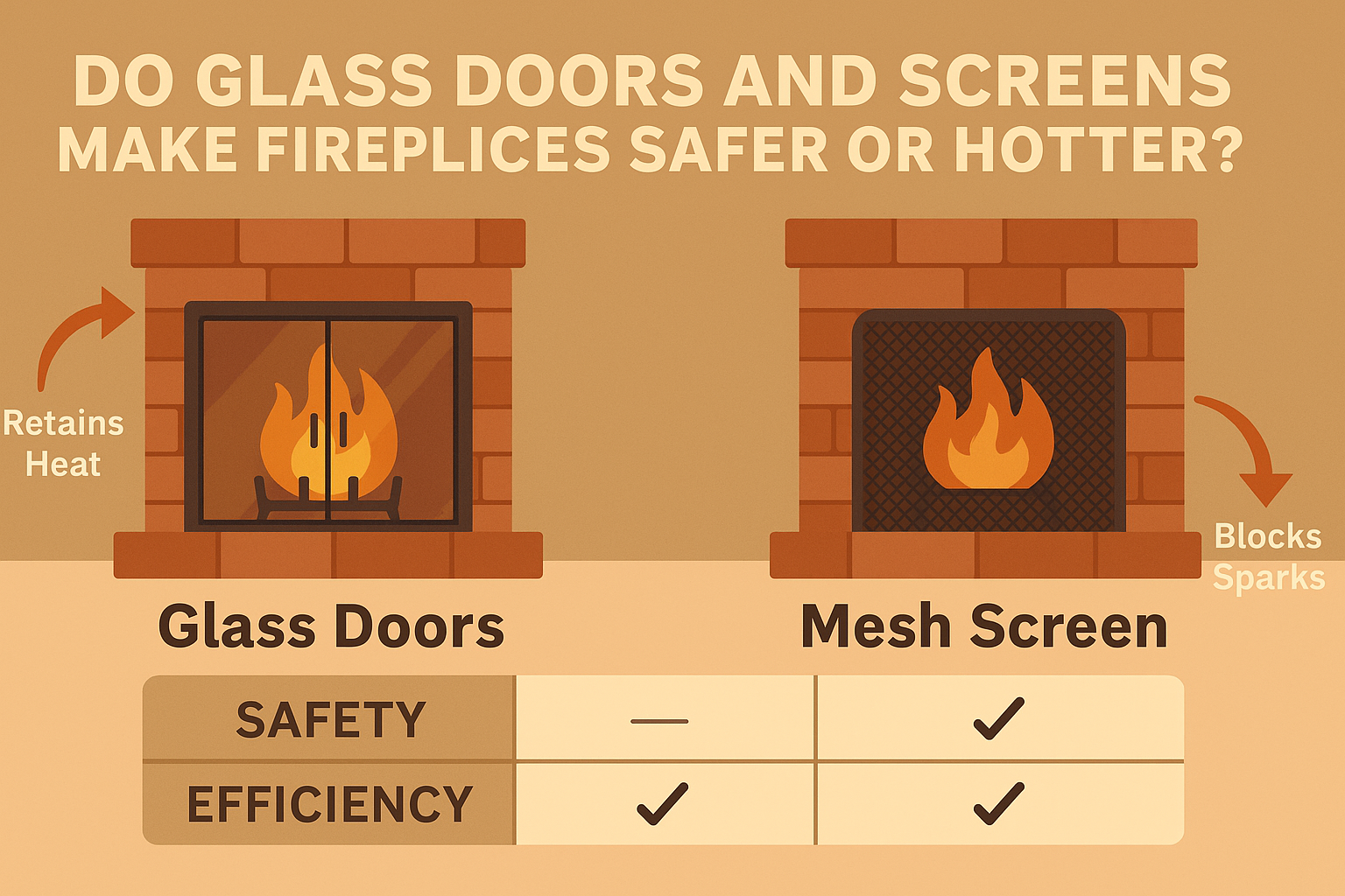Do Fireplace Glass Doors Make Fireplaces Safer or Hotter?
