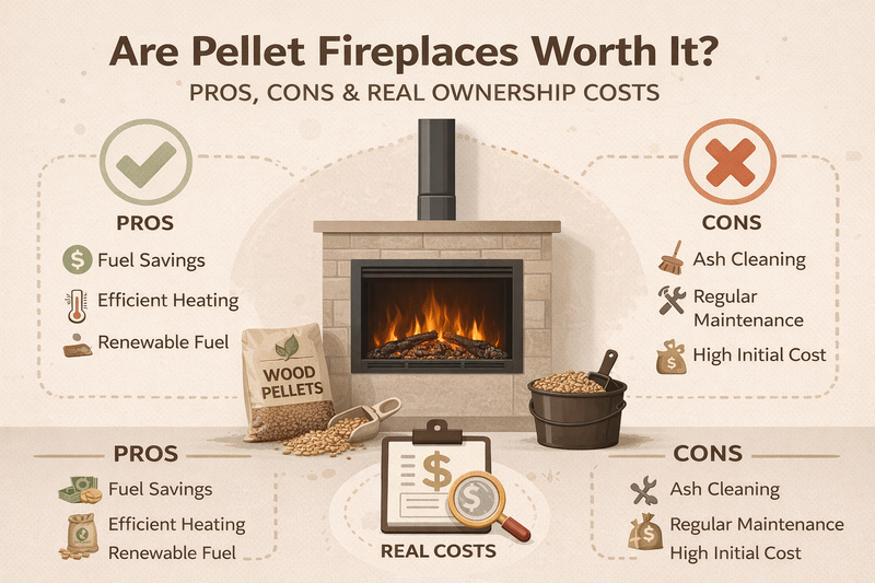 Are Pellet Fireplaces Worth It? Pros, Cons & Real Ownership Costs Pure Flame Co