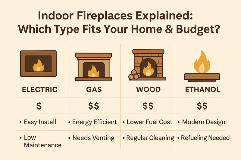 Indoor Fireplaces Explained: Which Type Fits Your Home & Budget?