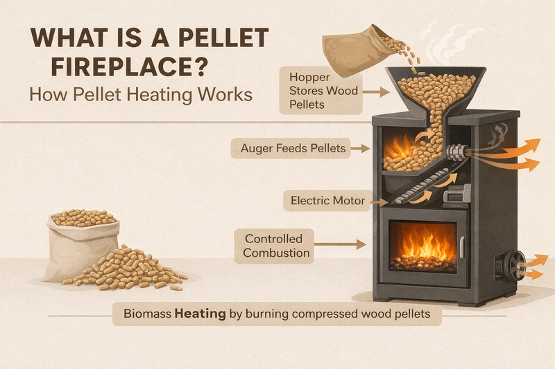 What Is a Pellet Fireplace? How Pellet Heating Works Pure Flame Co