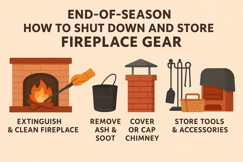End-of-Season Fireplace Care – How to Shut Down and Store Fireplace Gear