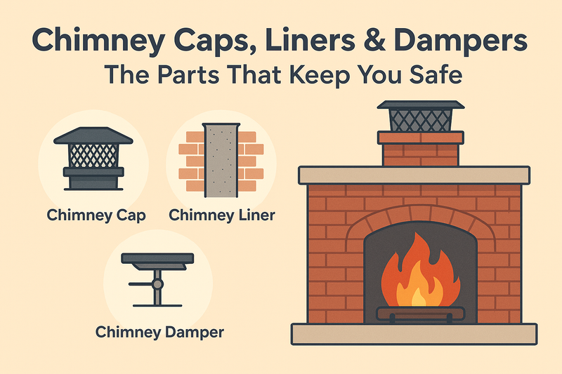 Chimney Caps, Liners & Dampers: The Parts That Keep You Safe