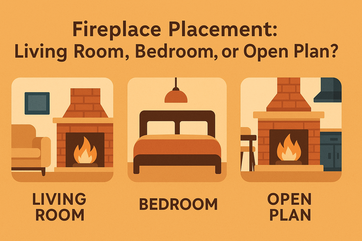 Fireplace Placement Guide – Living Room, Bedroom, Open Plan Layouts