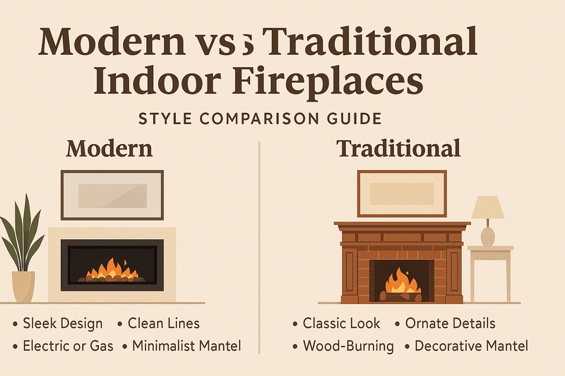 Modern vs Traditional Indoor Fireplaces: Style Comparison Guide