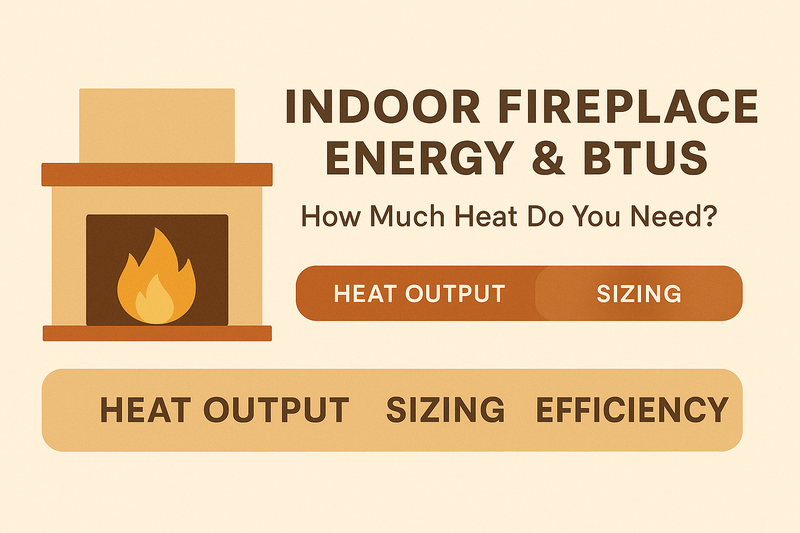 Indoor Fireplace Energy & BTUs: How Much Heat Do You Need?