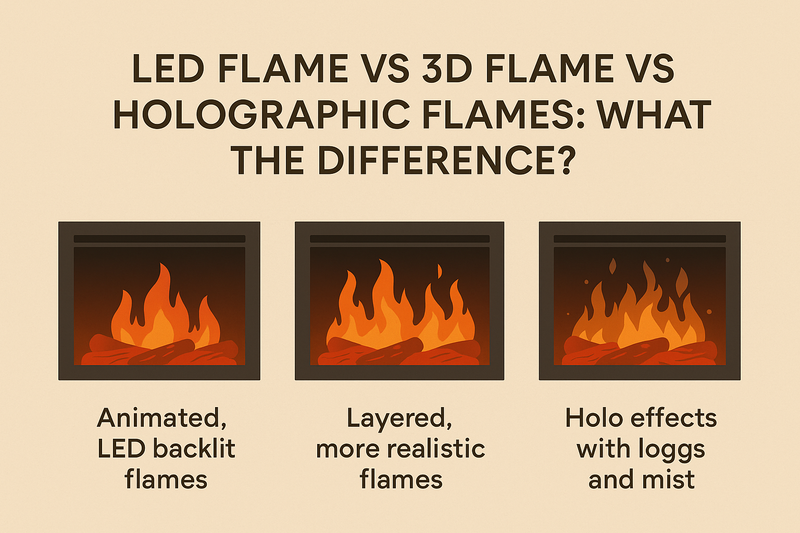 LED Flame vs 3D Flame vs Holographic Flames: What’s the Difference?
