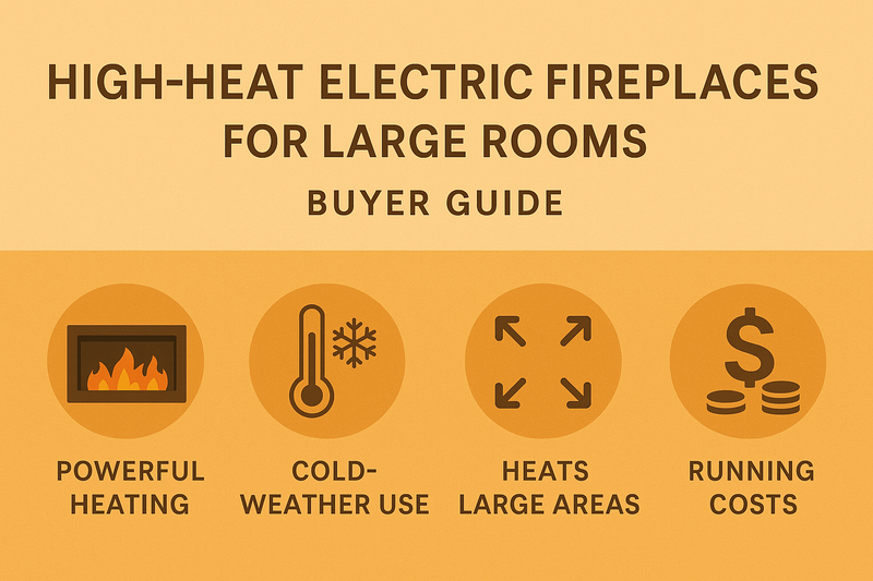 High-Heat Electric Fireplaces for Large Rooms (Buyer Guide)
