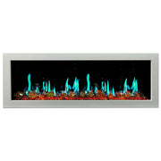 Gloria II 48" Smart Wall Mount Electric Fireplace with Reflective Fire Glass - Electric Fireplace -  Gloria -  Electric Fireplace -  ZEF48XAW