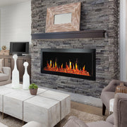 Latitude II 58-in Smart Wall Mount Electric Fireplace + Reflective Fire Glass - Electric Fireplace -  Latitude -  Electric Fireplace -  ZEF58VA
