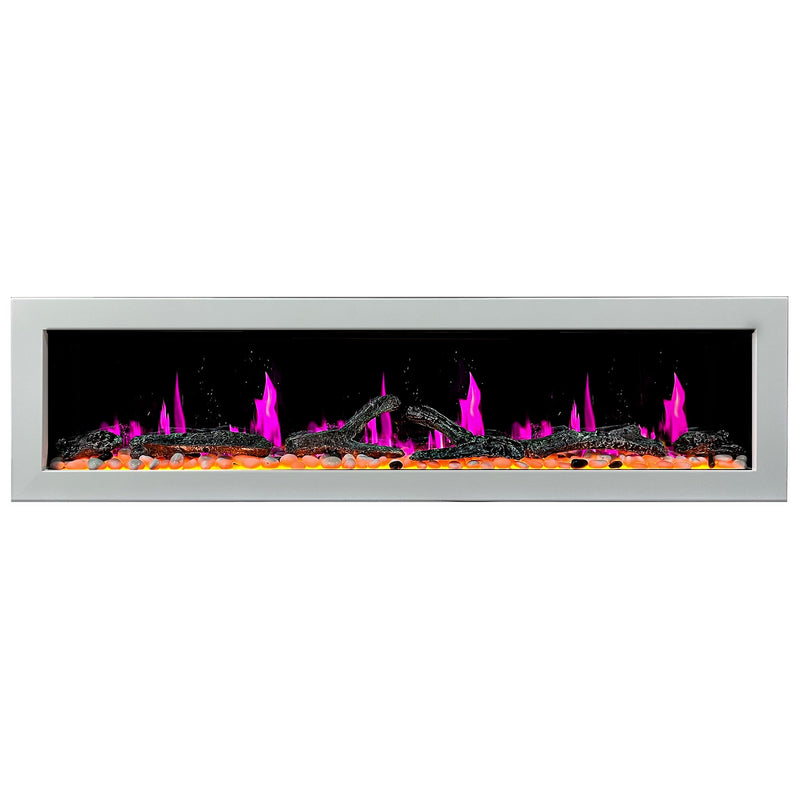 Gloria II 68-in Smart Wall Mount Electric Fireplace (White) - Electric Fireplace -  Gloria -  Electric Fireplace -  ZEF68XW