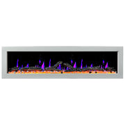 Gloria II 68-in Smart Wall Mount Electric Fireplace (White) - Electric Fireplace -  Gloria -  Electric Fireplace -  ZEF68XW