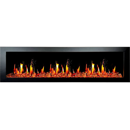 Latitude II 78-in Smart Wall Mount Electric Fireplace + Reflective Fire Glass - Electric Fireplace -  Latitude -  Electric Fireplace -  ZEF78VA