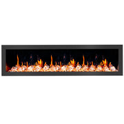 Latitude II 78-in Smart Wall Mount Electric Fireplace + Crushed Ice Rocks - Electric Fireplace -  Latitude -  Electric Fireplace -  ZEF78VC