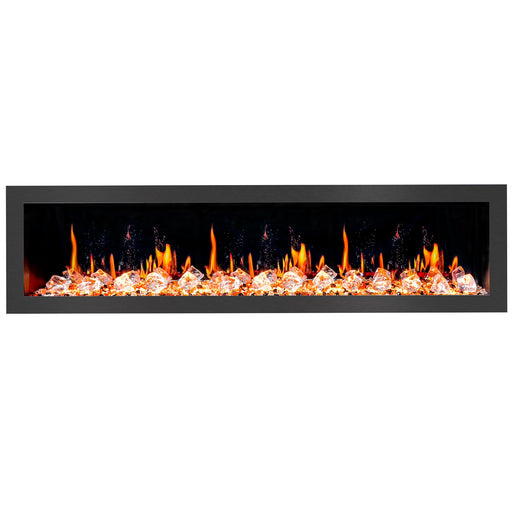 Latitude II 78-in Smart Wall Mount Electric Fireplace + Crushed Ice Rocks - Electric Fireplace -  Latitude -  Electric Fireplace -  ZEF78VC