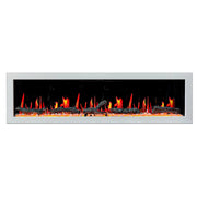 Gloria II 78-in Smart Wall Mount Electric Fireplace (White) - Electric Fireplace -  Gloria -  Electric Fireplace -  ZEF78VW