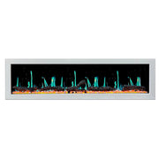Gloria II 78-in Smart Wall Mount Electric Fireplace (White) - Electric Fireplace -  Gloria -  Electric Fireplace -  ZEF78VW