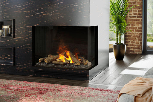 Faber E-Matrix 35 -inch 2-Sided Right Corner Water Vapor Built-In Electric Fireplace Firebox | FEF3226L2R | Water Myst Fireplace | Electric Fireplaces Depot