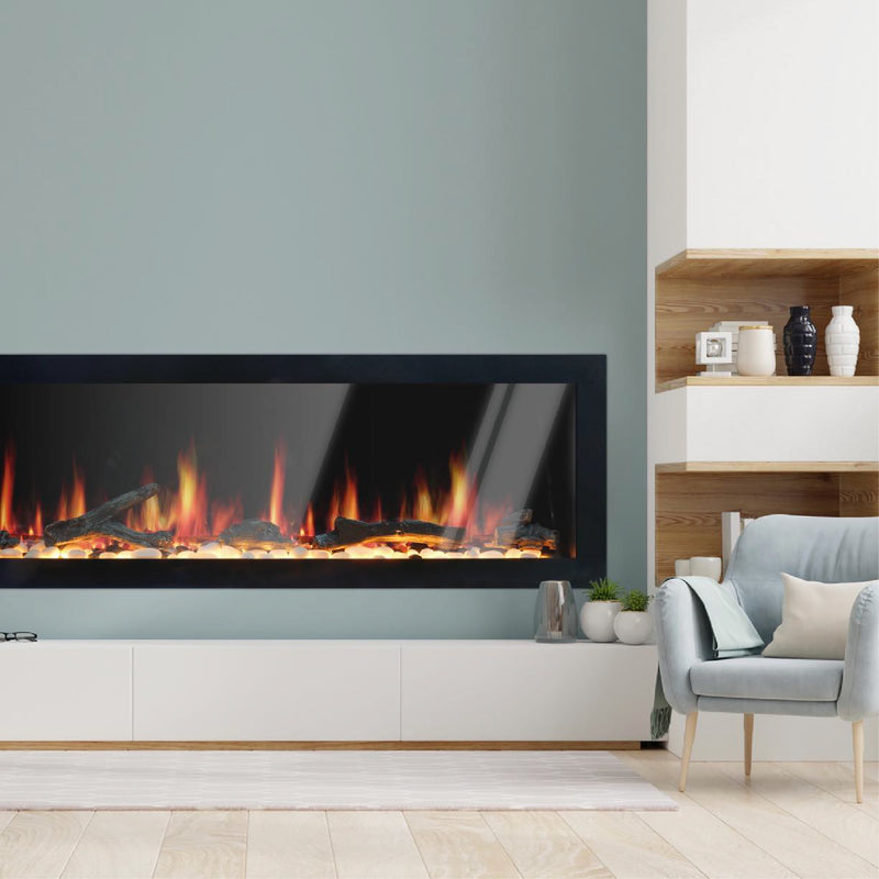 Latitude II 48-in Smart Wall Mount Electric Fireplace