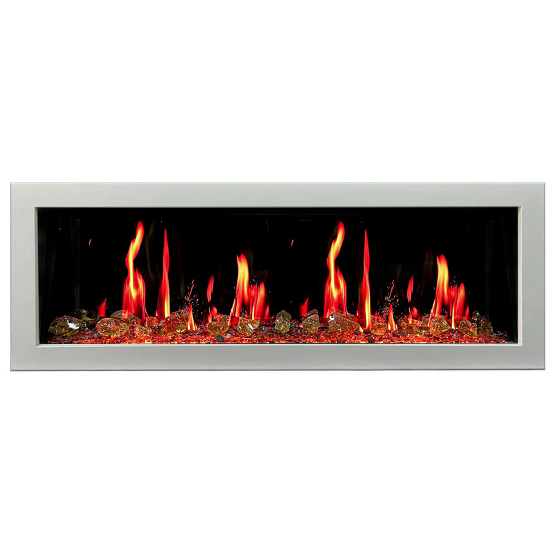 Gloria II 48" Smart Wall Mount Electric Fireplace with Reflective Fire Glass