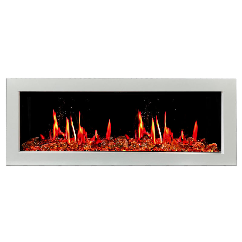 Gloria II 48" Smart Wall Mount Electric Fireplace with Reflective Fire Glass