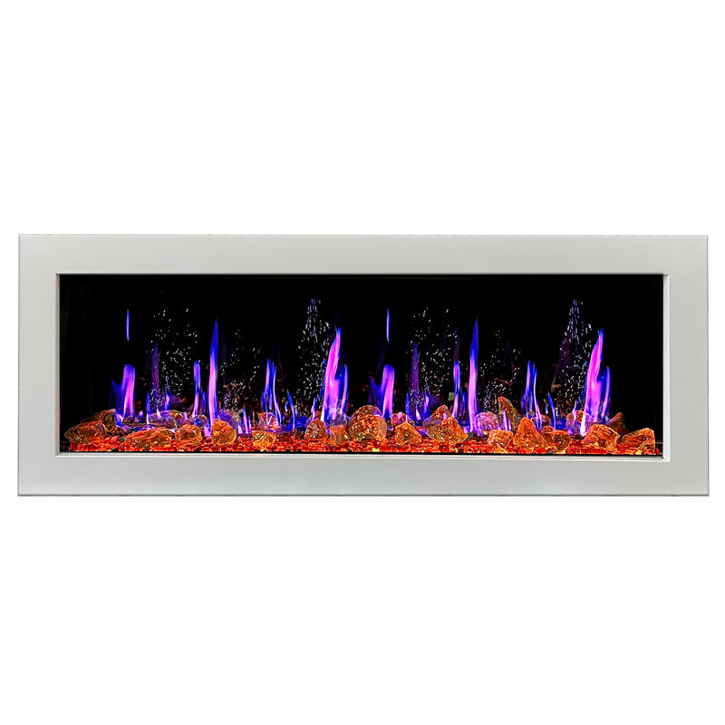 Gloria II 48" Smart Wall Mount Electric Fireplace with Reflective Fire Glass