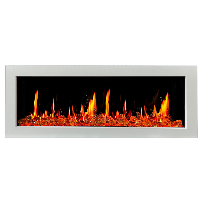 Gloria II 48" Smart Wall Mount Electric Fireplace with Reflective Fire Glass