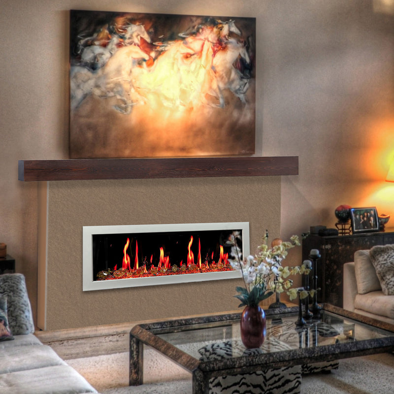 Gloria II 48" Smart Wall Mount Electric Fireplace with Reflective Fire Glass