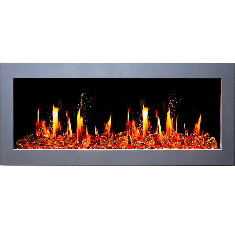 Gloria II 48" Smart Wall Mount Electric Fireplace with Reflective Fire Glass