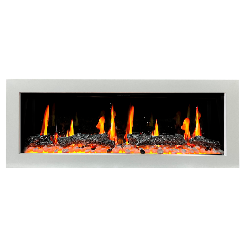Gloria II 48-in Smart Wall Mount Electric Fireplace (White)