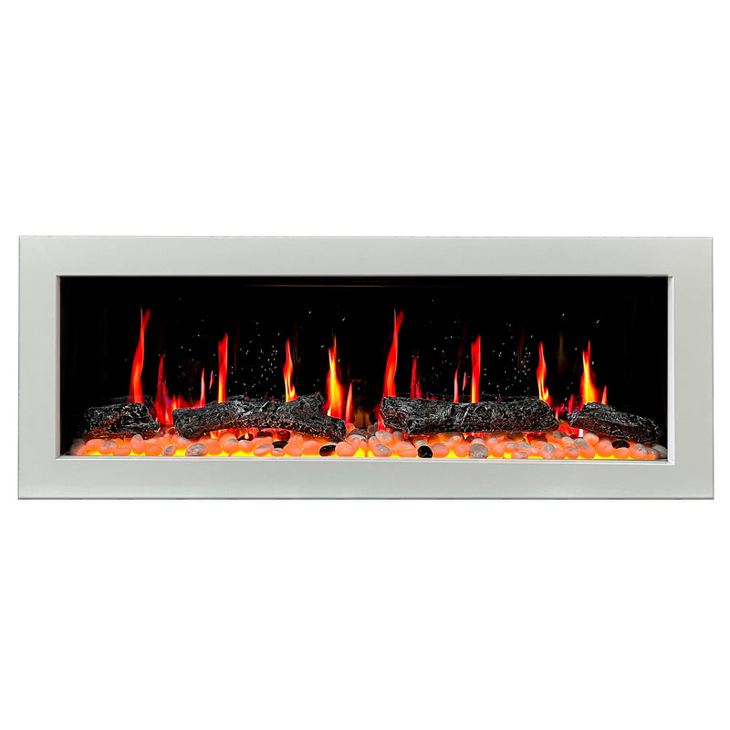 Gloria II 48-in Smart Wall Mount Electric Fireplace (White)