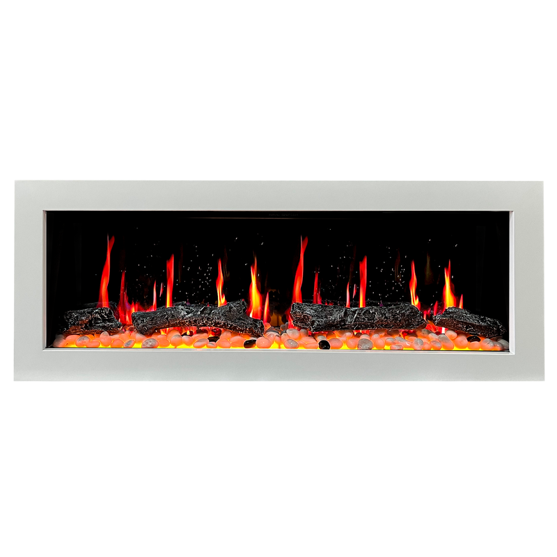 Gloria II 48-in Smart Wall Mount Electric Fireplace (White)