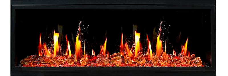 Latitude II 58-in Smart Wall Mount Electric Fireplace + Reflective Fire Glass