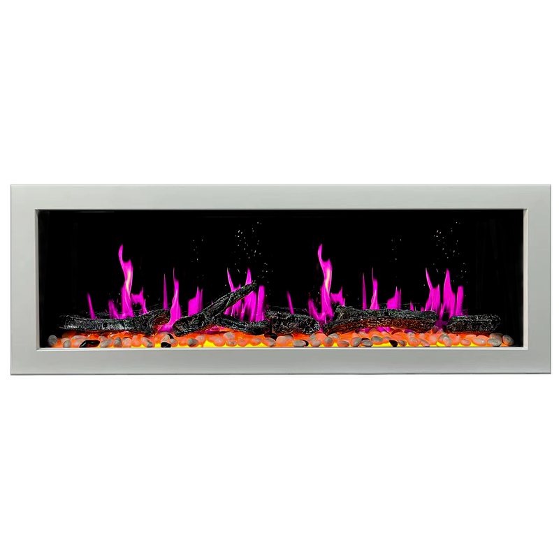 Gloria II 58-in Smart Wall Mount Electric Fireplace (White)