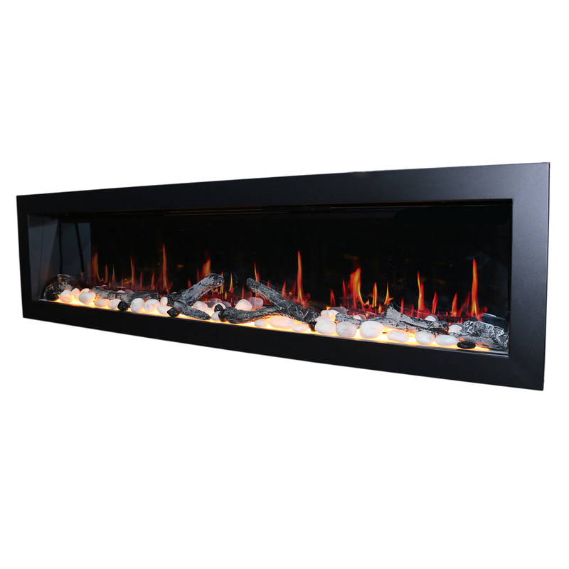 Latitude II 58-in Smart Wall Mount Electric Fireplace